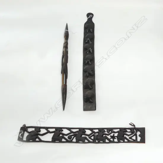 3 AFRICAN WOOD CARVINGS
