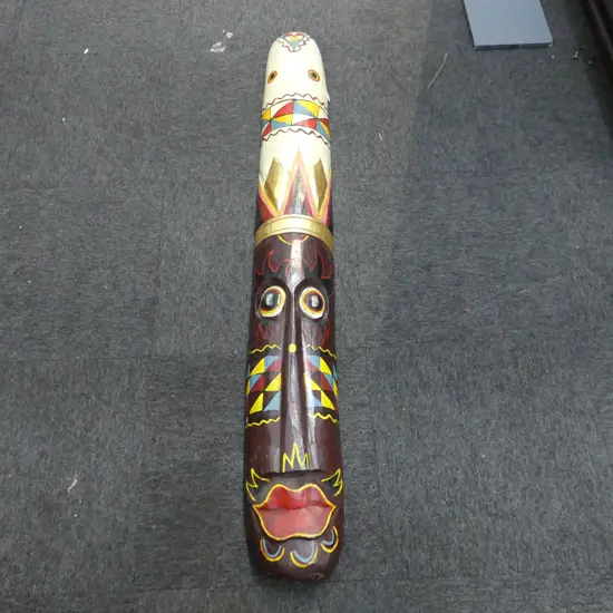 LG CARVED & PAINTED TRIBAL MASK H1050mm
