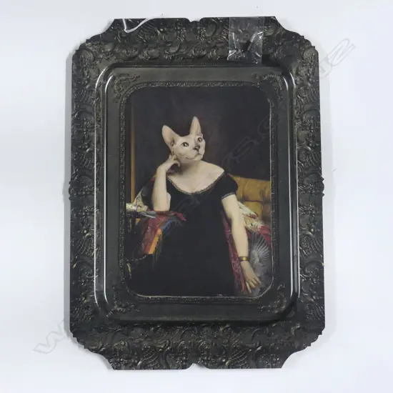 FRENCH IBRIDE 'VICTOIRE' CAT WOMAN ARTWORK / TRAY 440x315mm
