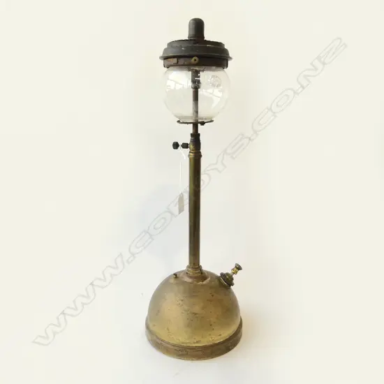 ANTIQUE BRASS DUROSIL TILLEY 182 LANTERN H540MM