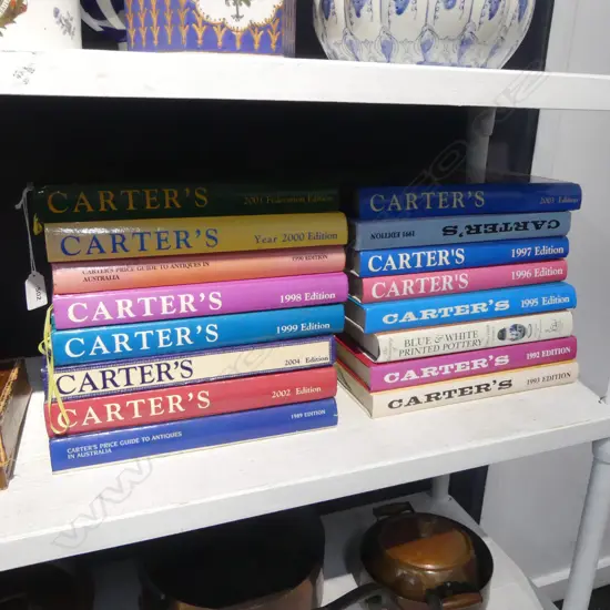 CARTERS AUSTRALASIAN PRICE GUIDE BOOKS + OTHER 1990’S-EARLY 2000’S X16