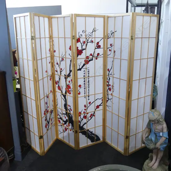 6 PANEL ORIENTAL SCREEN H1820mm