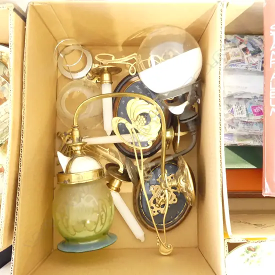 ANTIQUE LIGHT FITTINGS ETC (GLASS SHADE BROKEN)