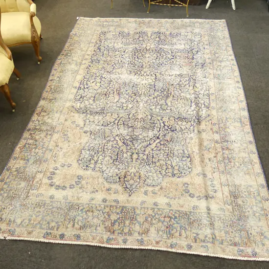 LG PERSIAN HAND KNOTTED WOOL PILE RUG 2900x1900mm some wear