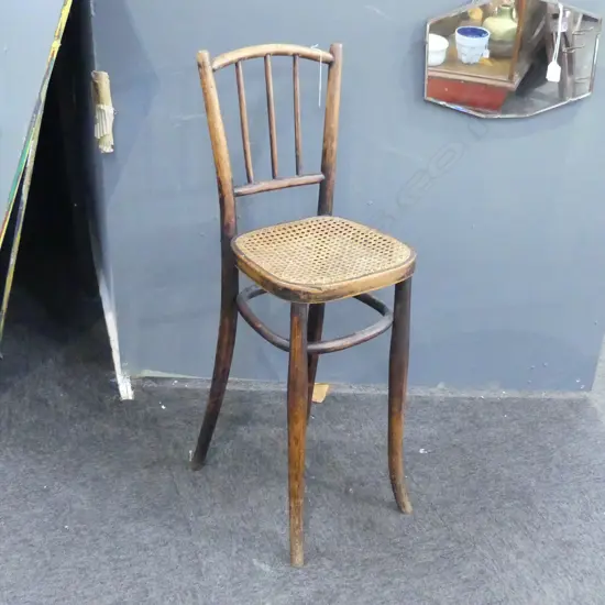 CHILD'S CANE SEATED SHOP CHAIR H.900mm