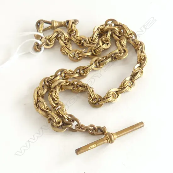 c1900 ROLLED GOLD ALBERT CHAIN PRINCE OF WALES LINKS