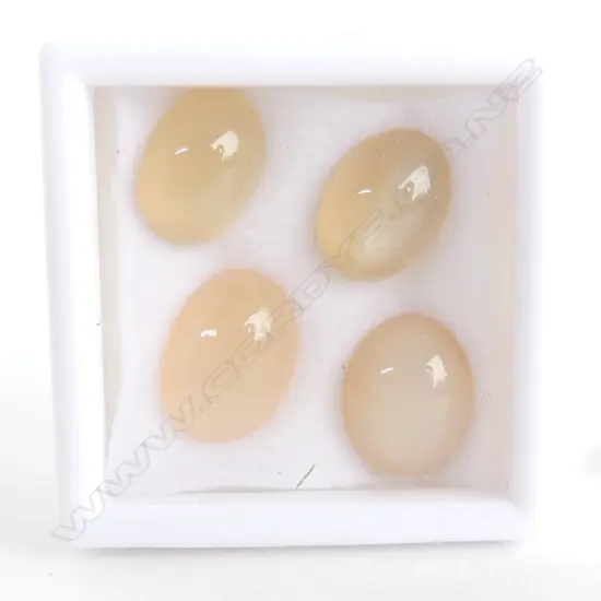 4 CATS EYE MOONSTONE CABOCHONS