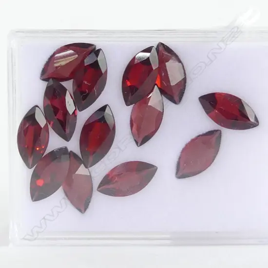 20ct FACETED GARNETS, MARQUISE/NAVETTE