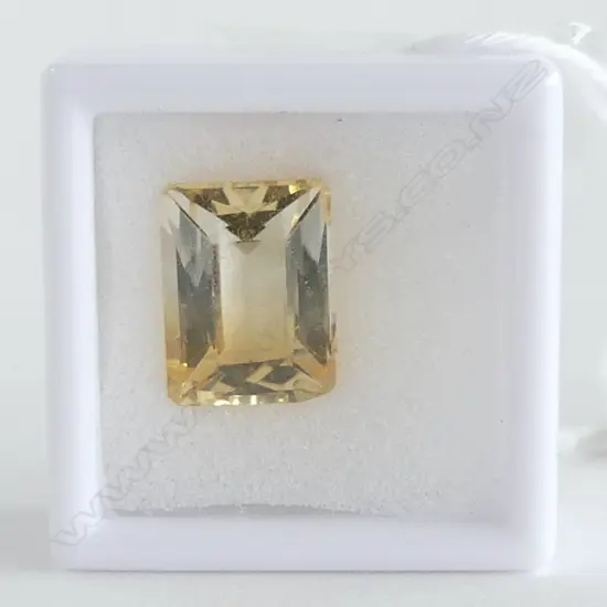 6ct FACETED CITRINE, RECTANGULAR CUT