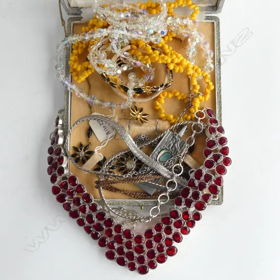 ASST. COSTUME NECKLACES + CASED SET