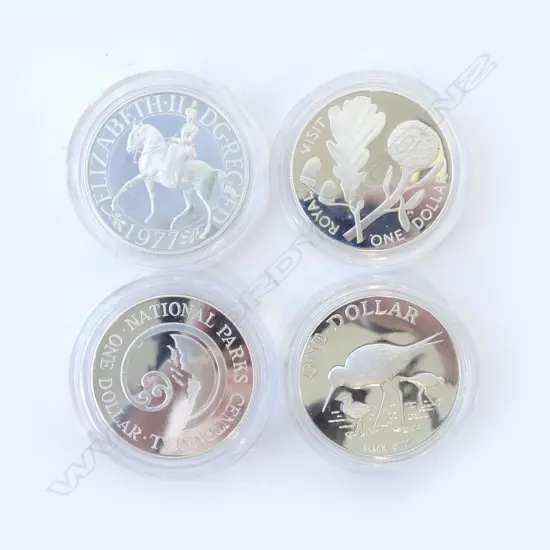 4 SILVER PROOF COINS 111gms