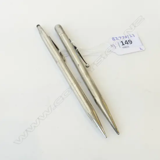 2 S/SILVER PROPELLING PENCILS BY MABIE TODD & TIFFANY & CO