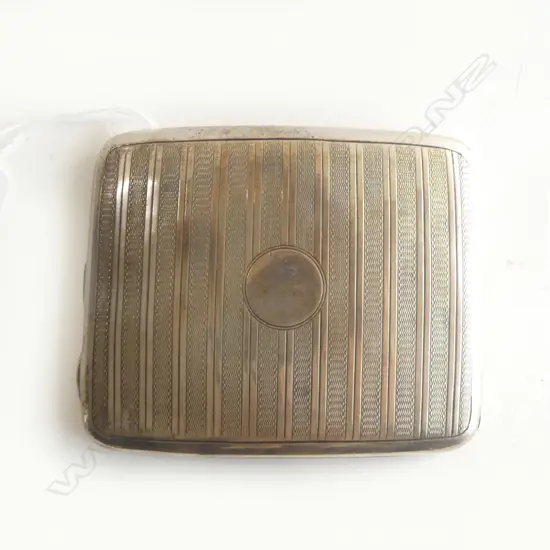 ART DECO SILVER CIGARETTE CASE Birmingham 1925 machine engraved 105gms