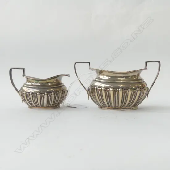 STG SILVER MILK JUG & SUGAR BOWL 148gms