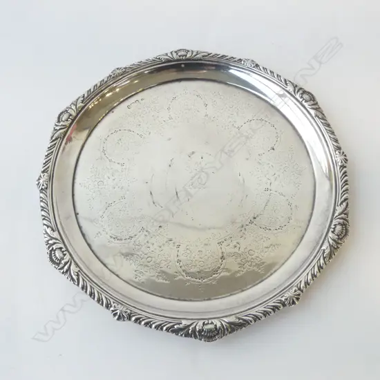 STG SILVER SALVER, SHEFFIELD 1894 270mm dia 658gms