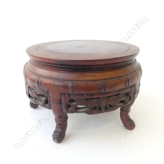 ORIENTAL WOODEN STAND H.115mm, 185mm dia
