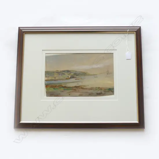 SIGNED WC LANDSCAPE 'FLUSHING, ST BEER' 215x335mm