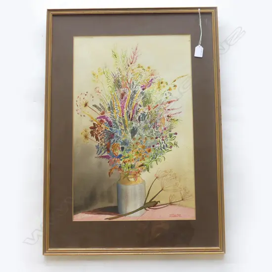 SIGNED FLORAL WC 560x360mm