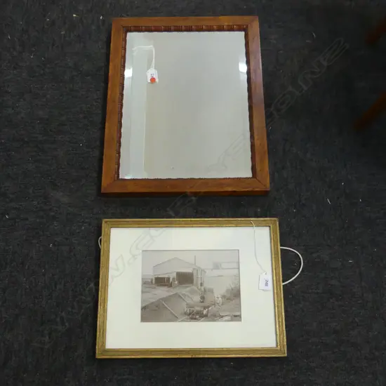 FRAMED ANTIQUE PHOTO 140x195mm, ANTIQUE MIRROR 360x465mm