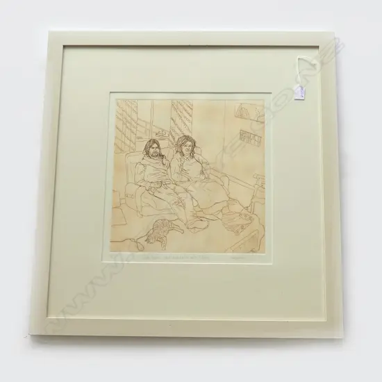 DEBORAH BARTON HARDGROUND ETCHING 'NICK DEWAR & JULIE CALLOW WITH LEMMY' 2/5 ltd ed. Signed entitled front. 360x350mm