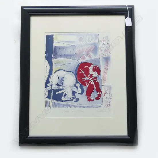 ALAN GILDERDALE 'DEMISE OF THE UNICORN', LITHOGRAPH 22/24, SIGNED DATED '88 , 340 x 270mm