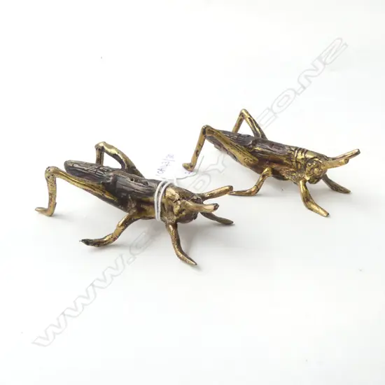2 BRONZE CRICKETS L.90mm