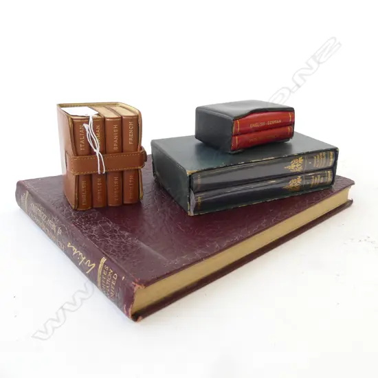 WHITES AVIATION PICTORIAL REF. OF NZ, 2 TRANSLATION DICTIONARIES, 2 SHORT STORIES