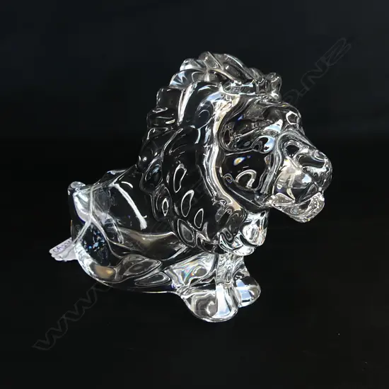 FRENCH VANNES CRYSTAL LION H.125mm
