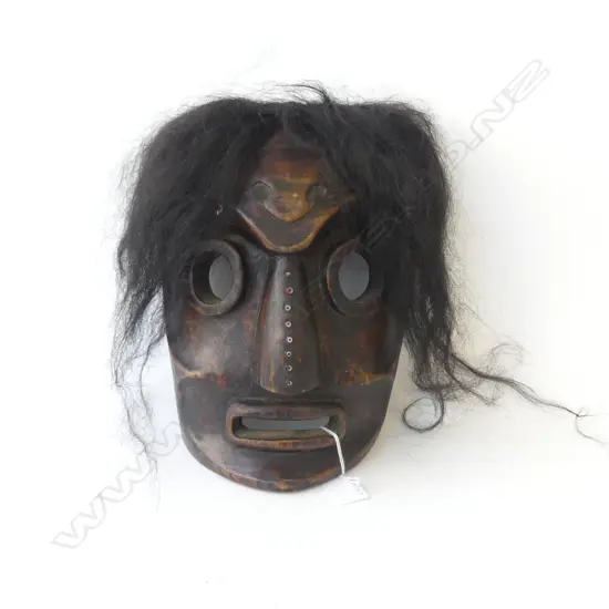 TIMOR BATAK FUNERORY MASK HUMAN HAIR H310MM