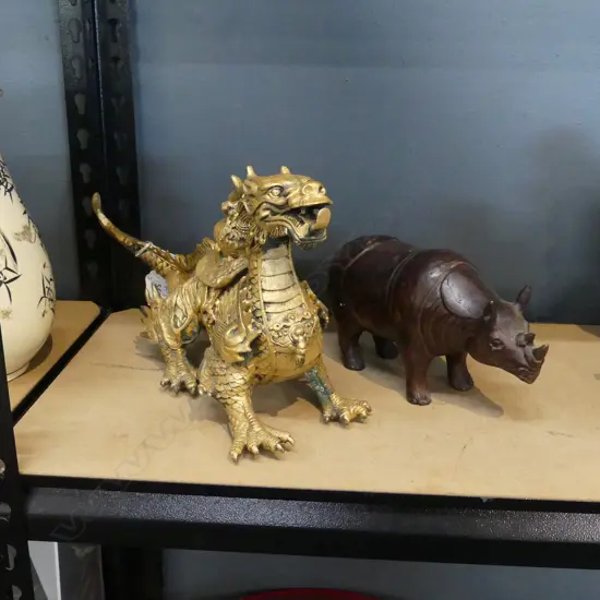 METAL RHINO & DRAGON L.300mm