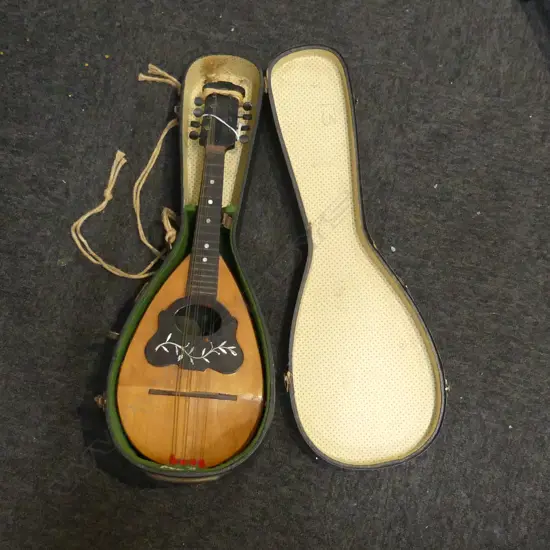 VINTAGE CASED CONTINENTAL INLAID MANDOLIN L620MM