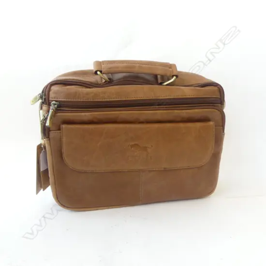 'CROSS OX' LEATHER BAG W.300mm