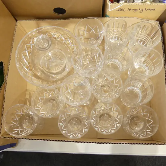 ASST. CRYSTAL DRINKING GLASSES ETC