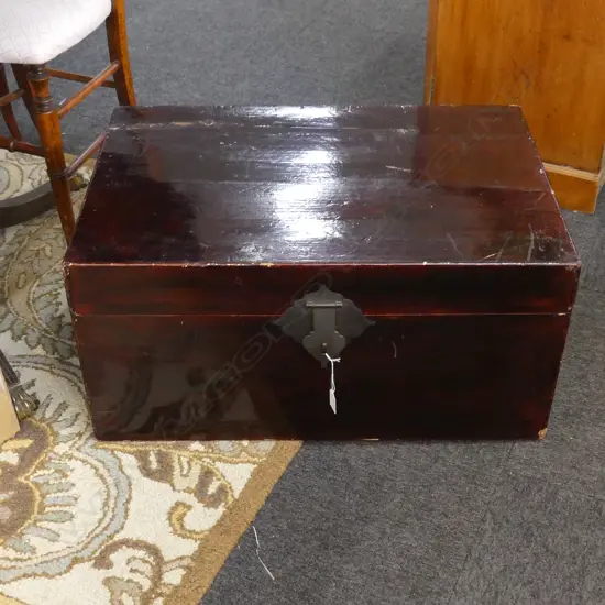 ANTIQUE CHINESE PIG SKIN TRUNK 700x465x340mm