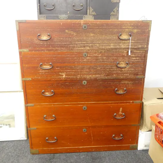 PAULOWNIA AND CEDAR KIMONO CHEST. 5 drawer. H.1035mm.
