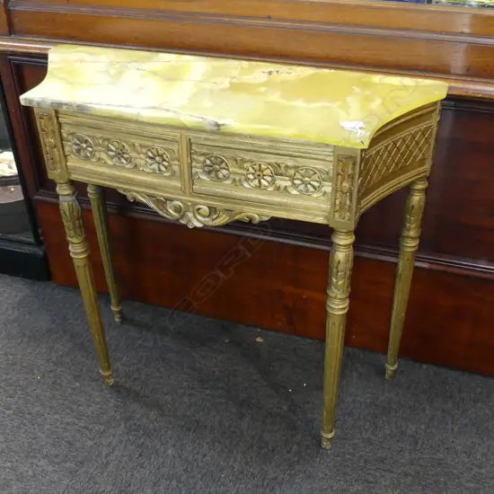 GOLD PAINTED CONSOLE TABLE