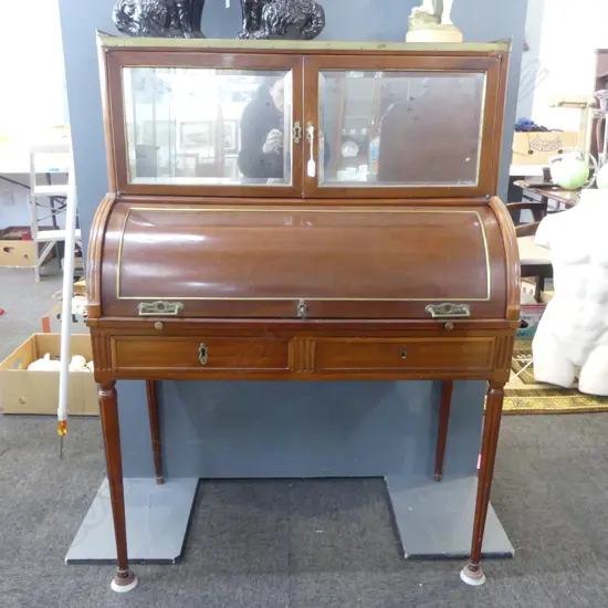 19thC BONHEUR DU JOUR BUREAU 950x460x1300mm