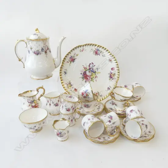HAMMERSLEY TEA SET, ROYAL CROWN DERBY COFFEE SET