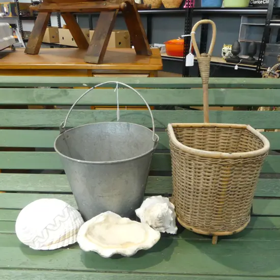 METAL BUCKET, 3 SHELLS, MINI CART H.600mm