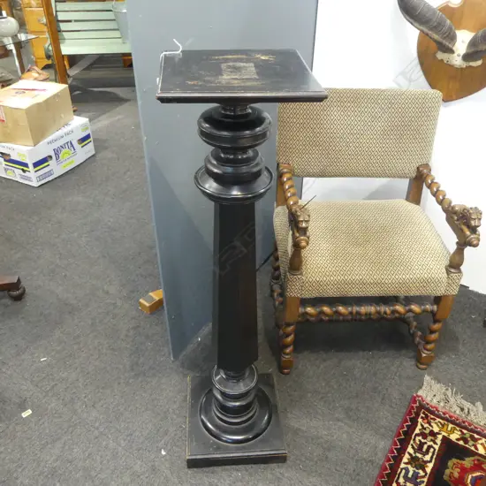 ANTIQUE EBONISED PLINTH H.1170mm