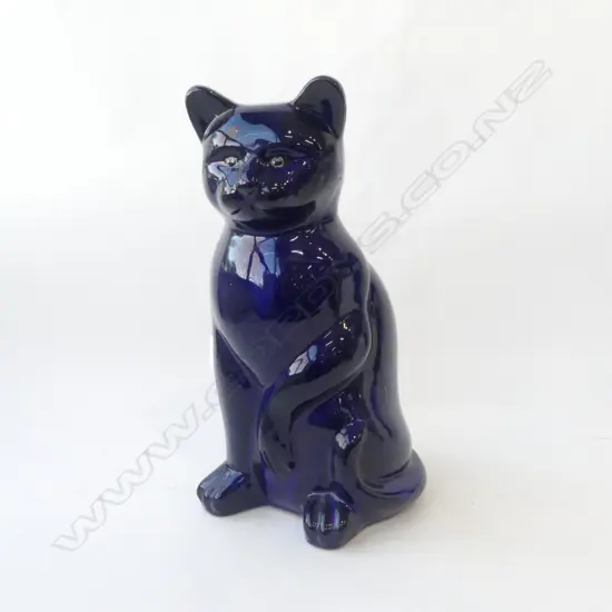 LG BLUE GLAZED CAT H.385mm