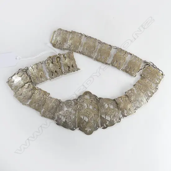 EPNS SILVER PLATE VICTORIAN FANCY BELT 74MM LONG