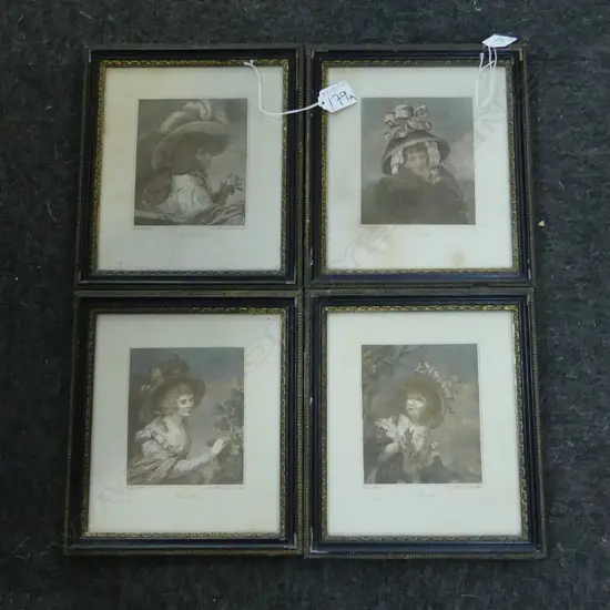 4 BARTOLOZZI 4 SEASONS PRINTS; 240x210mm overall size