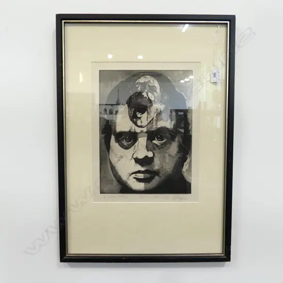 ROY DALGARNO 'FRANCIS BACON' INTAGLIO ETCHING 3/20 370x280mm