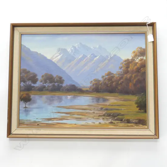 OIL ON BOARD MT EARNSLAW SIGNED S F DROMGOOLE H550 L700MM