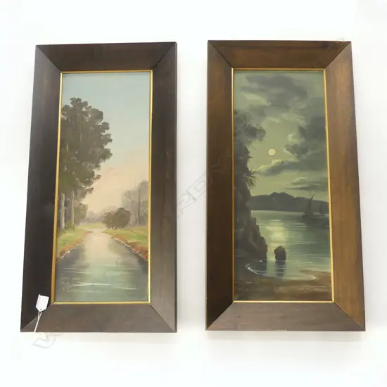 PR VINTAGE OILS RANATOTO ISLAND & AVON RIVER SIGNED PAUL WREN H730 L360MM