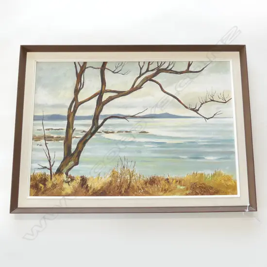 OIL ON BOARD GISBOURNE COAST SIGNED ISMAY CAULING