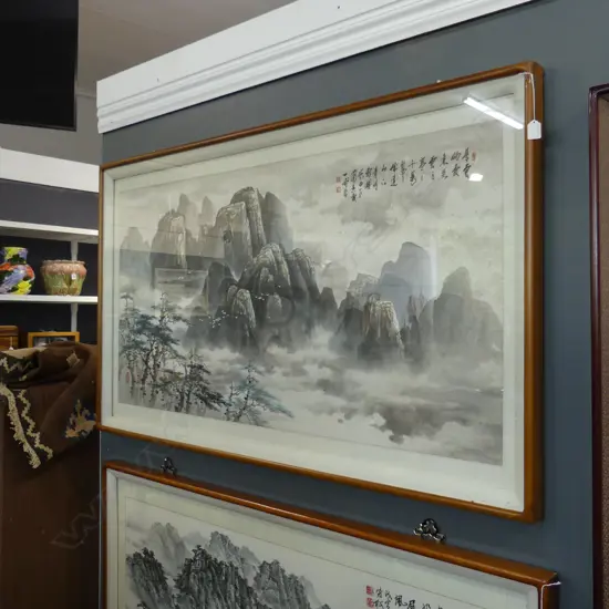 ORIENTAL LANDSCAPE ARTWORK 880x1520mm overall