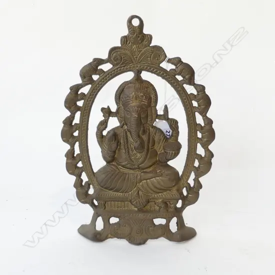 INDIAN BRASS STATUE OF GANESH H.280mm