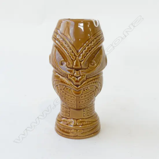 HEAD HUNTER BROWN GLAZED TIKI MUG H.170mm